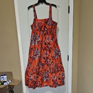Orange Floral Maxi Dress